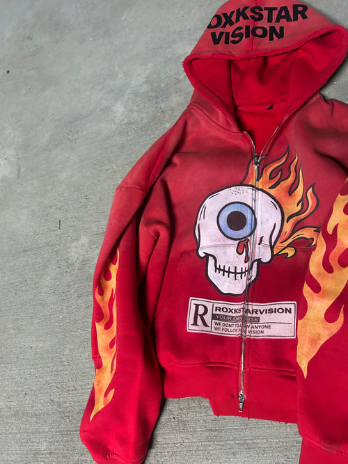 RSV FLAME SKULL HOODIE