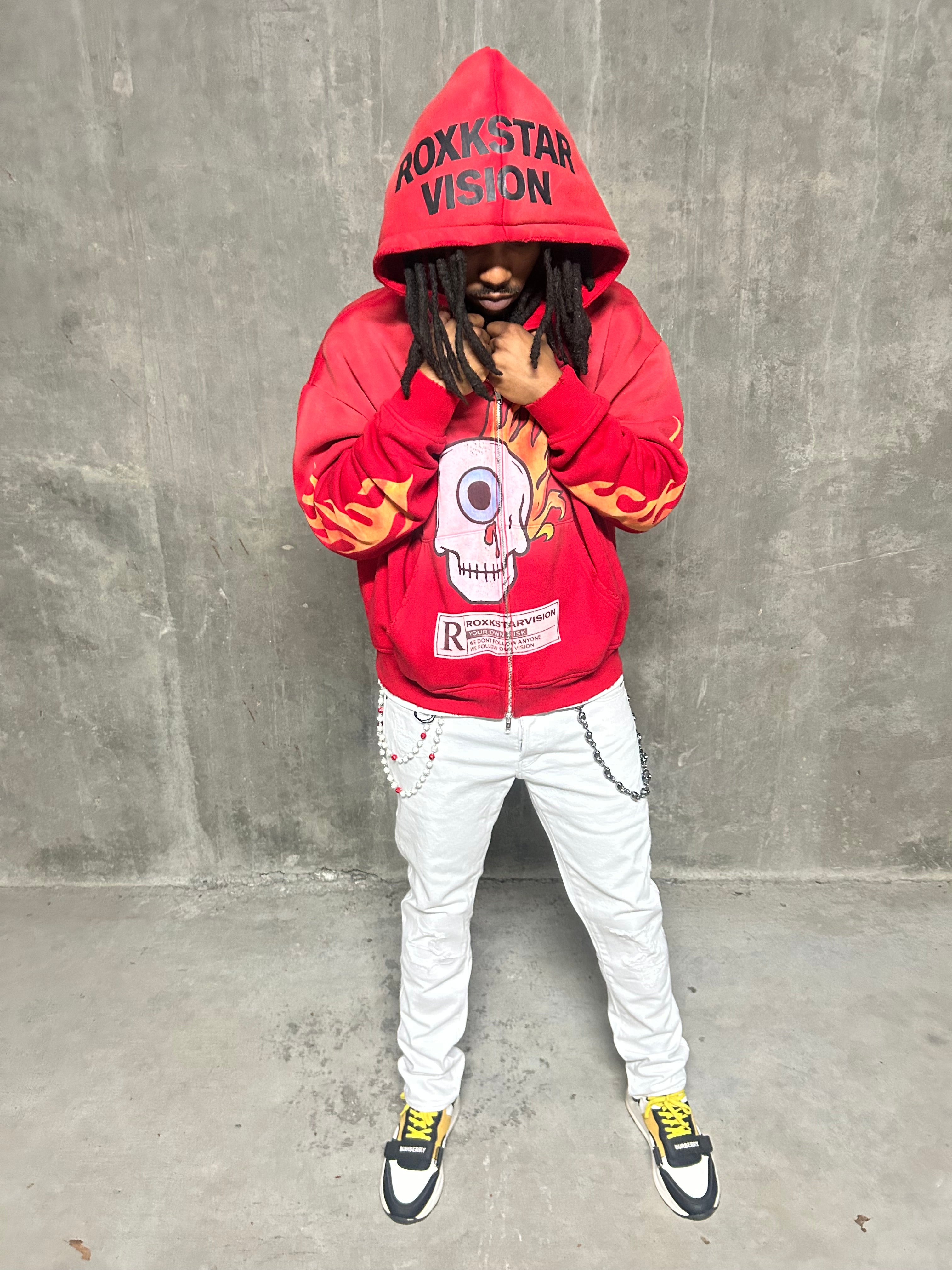 RSV FLAME SKULL HOODIE